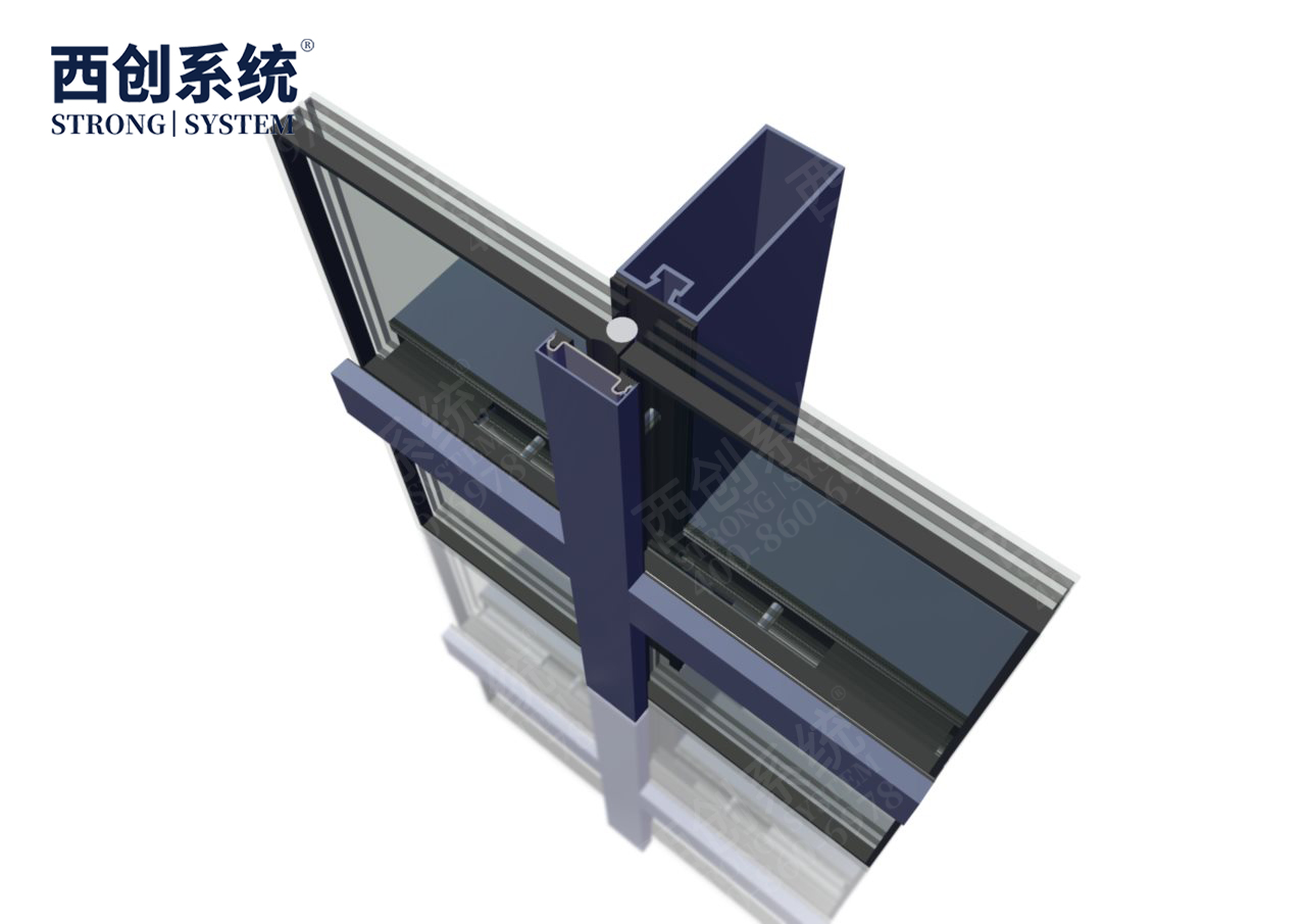 湖北荊州文化中心150mm×60mm×3mm冷彎精制鋼乙級防火幕墻——西創系統(圖12)