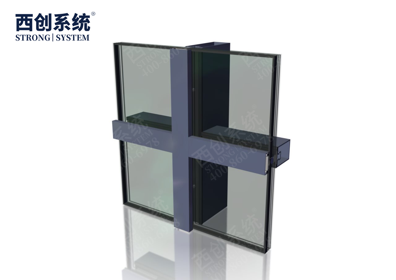 湖北荊州文化中心150mm×60mm×3mm冷彎精制鋼乙級防火幕墻——西創系統(圖9)