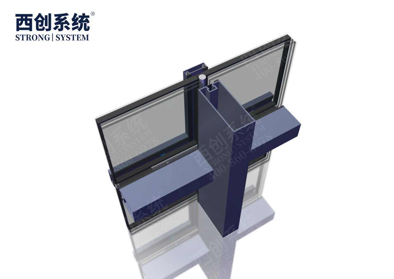 湖北荊州文化中心150mm×60mm×3mm冷彎精制鋼乙級防火幕墻——西創系統(圖10)