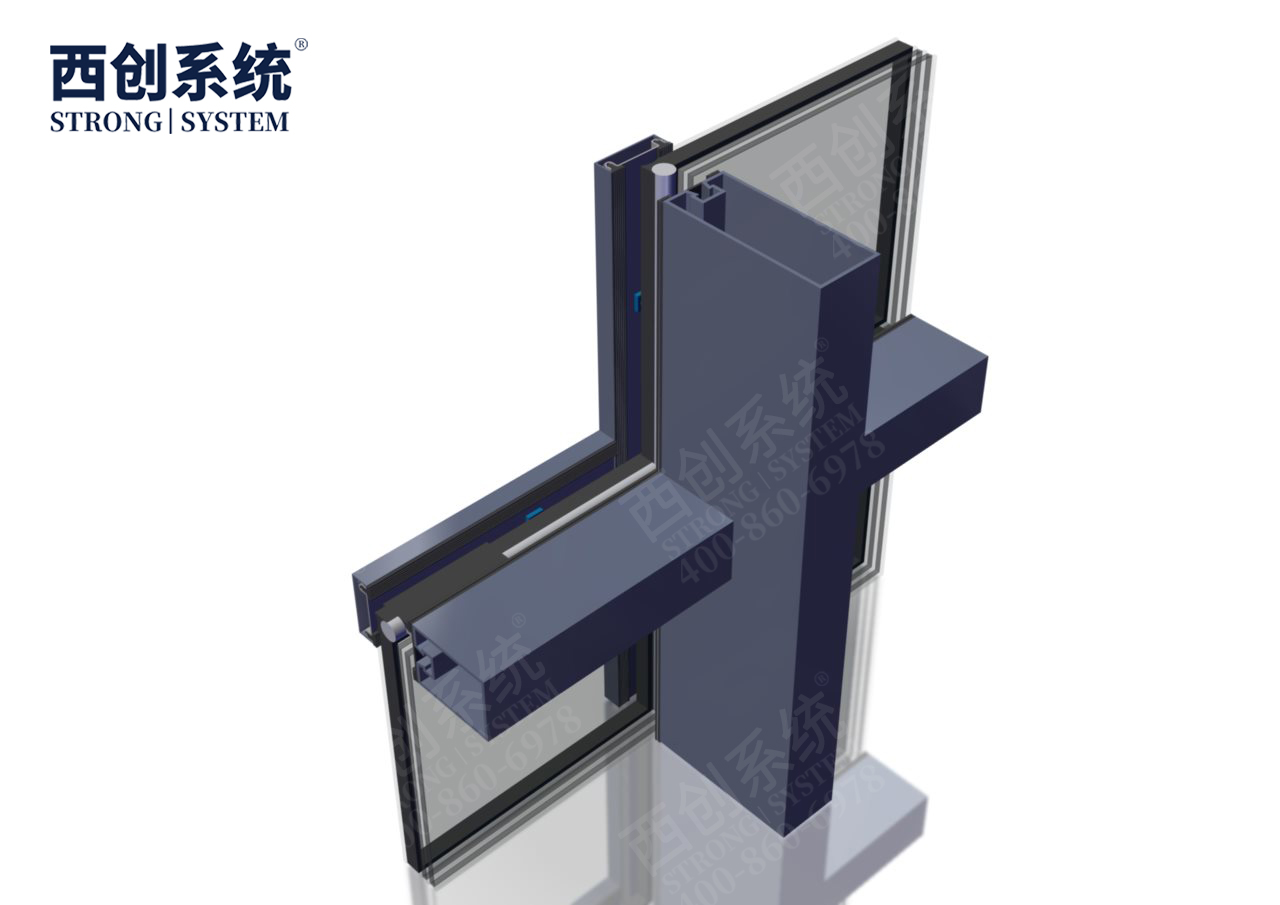 湖北荊州文化中心150mm×60mm×3mm冷彎精制鋼乙級防火幕墻——西創系統(圖13)