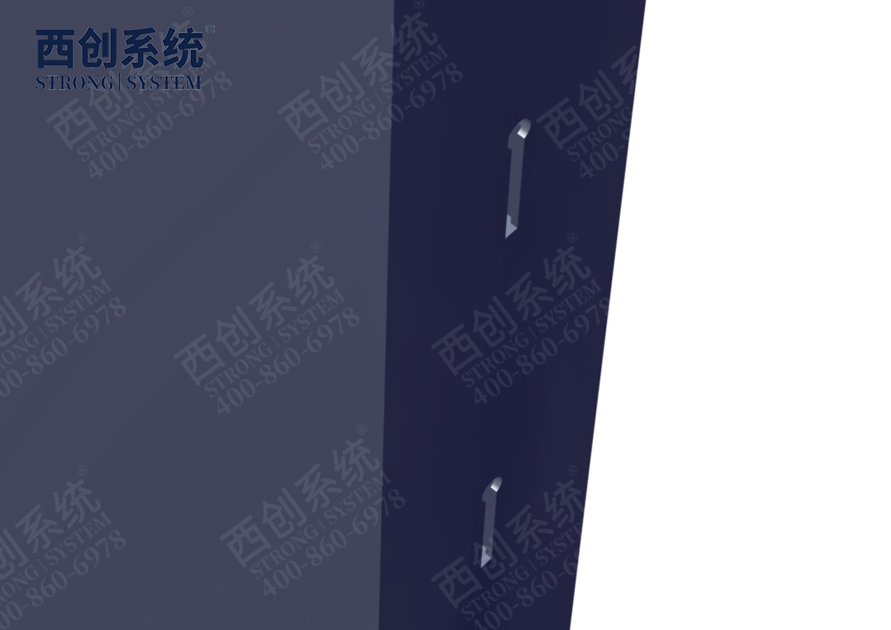 上海青浦項目銑卡槽錐形（平頭）精致鋼/前抗面加厚矩形精制鋼玻璃幕墻系統-西創系統(圖5)